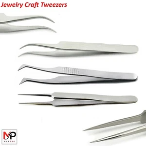 Schmuck Handwerk Pinzette Mobile Uhr Reparatur Elektronisch Antimagnetisch 3er Set - Bild 1 von 4