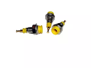 LOTE DE (3) AUGAT M39024/10-08 PIN JACK MIL SPEC AMARILLO - Imagen 1 de 1