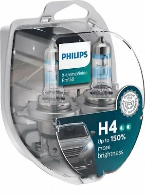 PHILIPS 12342XVPS2 60/55W Bombilla halogena X-tremeVision Pro150 P43t-38 H4 - Imagen 1 de 1