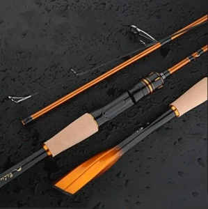 Fishing Rods Carbon Fiber Spinning/casting Rod 2 Section Pole Fast Action Bass - Picture 1 of 18