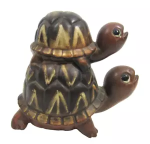 Vintage 60s Turtle Coin Bank Chalkware Japan Baby Mom Dad Tortoise - Picture 1 of 11