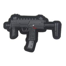 Miniatur HK MP7 Airsoft PVC Patch Maschinenpistole Softair Klett Aufnäher
