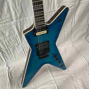Custom Dimebag Darrell the Dean New Blue Electric Guitar with Abalone Inlay