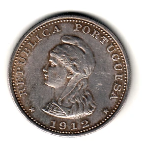 INDIA PORTUGUESA 1 rupia plata 1912 REPUBLICA PORTUGUESA UMA RUPIA - Picture 1 of 2