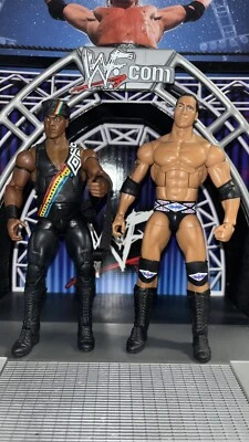 2015 WWE MATTEL ELITE LOT NATION OF DOMINATION 2 PACK EXCLUSIVE THE ROCK FAAROOQ — 第 1/4 张图片