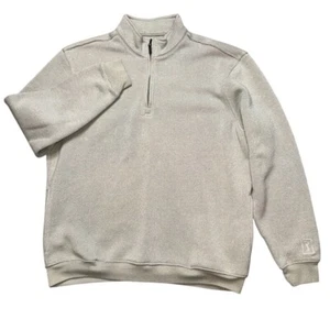 PGA Tour Pullover Sweater Golf Active Quarter Zip Beige Large - Picture 1 of 6
