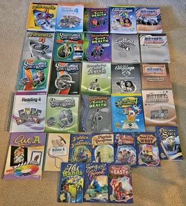 ABEKA Fourth 4th Grade Lot of 30 Books Teacher Keys Student Readers Homeschool - Picture 1 of 6