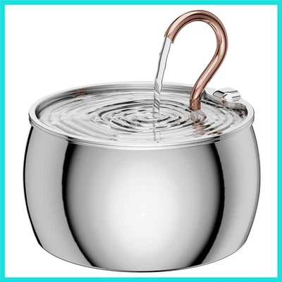 Fuente de agua para gatos de acero inoxidable -2,5 L/84 oz cuello de cisne gatito gato fuente para... Foto 1 de 4