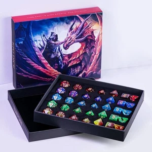 Juego de 5 dados poliédricos DND (35 piezas) con 1 bolsa de cuero grande, D&D Dic... - Imagen 1 de 7