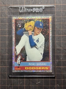 2025 Topps Heritage - Roki Sasaki #224 Chrome Silver Sparkle Refractor (RC) - Bild 1 von 2