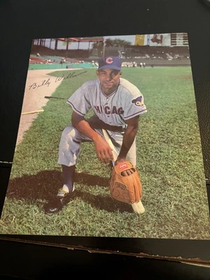 Vintage Chicago Cubs (HOF) Billy Williams 8x10 Color Photo- fascimile autograph! - Image 1 of 2