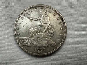 1877 S US Silver Trade Dollar Strong Details - Picture 1 of 4