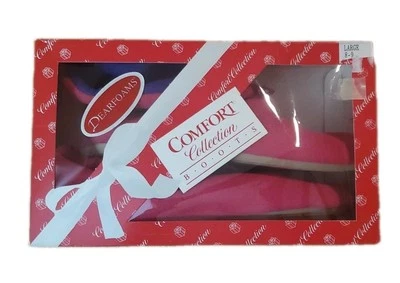 De colección Dearfoams Comfort Collection Botas Zapatillas Talla Grande 8-9 Rosa Caliente Foto 1 de 4