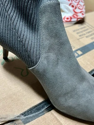 Bota Angle/Sandal Feminina Tamanho 7 Cinza - Imagem 1 de 4