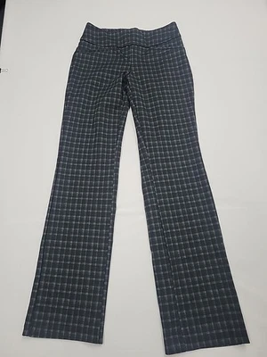 Nuevo sin etiqueta 7th Avenue New York & Company pantalones a cuadros verdes para mujer 4 bolsillos Foto 1 de 4