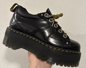 Dr. Martens 51 Quad Max Plateauschuhe schwarz Leder Damen 10 - Bild 1 von 8