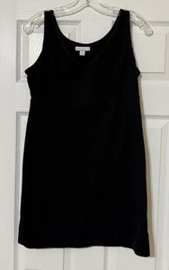 New York & Company Women Black Sleeveless V-Neck Cotton Cocktail Sheath Dress S - Picture 1 of 4