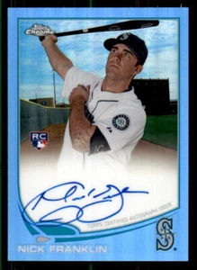 2013 Topps Chrome Rookie Blue Refractor #NF Nick Franklin Auto #/199 (ref 11403) - Picture 1 of 2