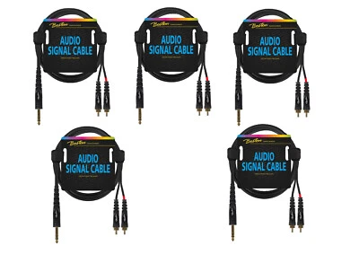 Audiokabel 6.3mm Stereoklinke Buchse Stecker 0,75m AC-242-075 5 Stück Kabel Neu - Bild 1 von 2