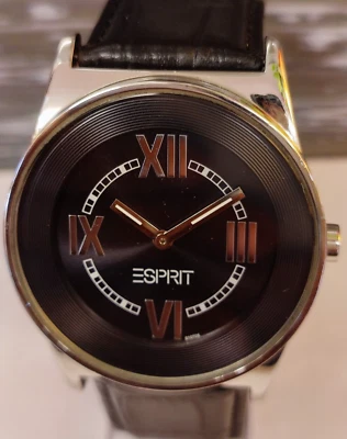 ESPRIT QUARTZ BLACK DIAL 101071 MEN'S FULL WORKING CONDITION VINTAGE WATCH - Image 1 of 4