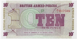 Great Britain, 10 pence, Armed Forces, ND (1972), M48 UNC - Picture 1 of 2