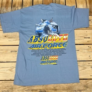 T-shirt grafica vintage Y2K nuova vecchia stock assoluta aeronautica militare taglie uomo - Foto 1 di 13