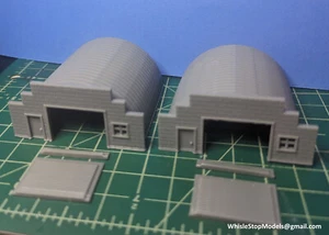 Z Scale set of 2 quonset hut garages Z1081 - Picture 1 of 8