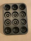 Large 12 Hole Cup Cake Baking Tray 13.5" X 10" Muffin Pan, Twirl Shapes 