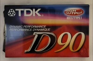 TDK D90 Blank Audio Cassette Tapes High Output ICEI/Type I New - Picture 1 of 2