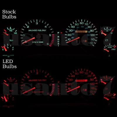 Dash Cluster Gauges RED LEDs LIGHT BULBS KIT Fits 94-97 Dodge Ram 1500 2500 3500 - Image 1 of 4