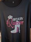 T Shirt Size 4Xl 22/24 By Shein With Printed Birthday Queen Lenght 29"