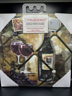 NEW VIEW The Refrigerator Magnet French Memo Board Wine Tasting Vintage Style - Image 1 of 4