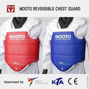 MOOTO TaeKwonDo Reversible Chest Guard WT / KTA Approved Protector - Picture 1 of 6