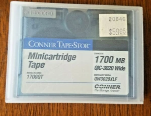Conner QIC-3020 1700 MB Data Tape Cartridge 1700QT QW3020XLF Minicartridge - Picture 1 of 1
