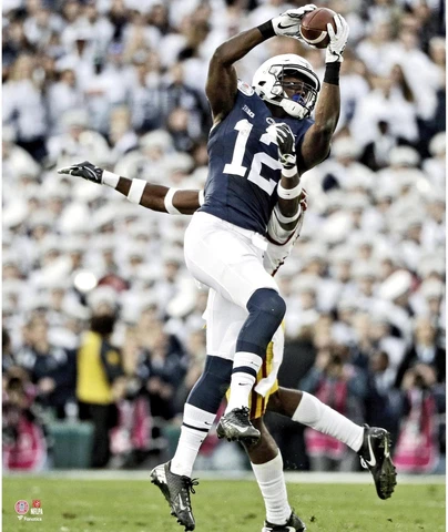 Chris Godwin Penn State Nittany Lions Unsigned Navy Jersey Catching Photograph Cover