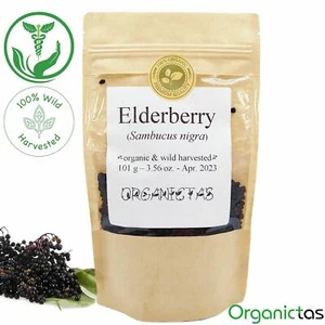 Organic Dried Elderberry - Sambucus Nigra - Many Natural Health Benefits - Picture 1 of 12