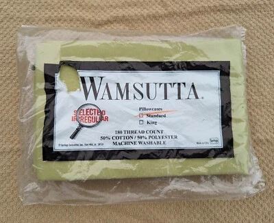 Juego de 2 fundas de almohada estándar irregulares seleccionadas Wamsutta verde oliva ¡NUEVO! aug23 Foto 1 de 3