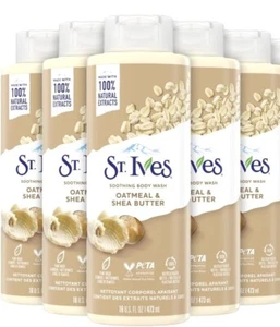 5-Pack St Ives Body Wash 16 Ounce Oatmeal and Shea Butter, Paraben Free (473ml) - Picture 1 of 13