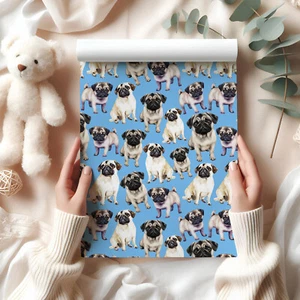 Pug Gift Wrap – Cute Pug Wrapping Paper for Dog Lovers and Fun Occasions W73 - Picture 1 of 47