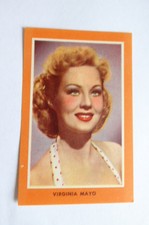 VIRGINIA MAYO FILM STAR PAPER THIN CARD GUILLEN CHOCOLATES SPAIN 1954