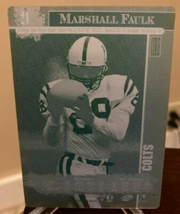 Marshall Faulk - 1996 Score Board NFL Printing Press Plate - Baltimore Colts - Picture 1 of 1