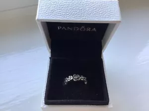 GENUINE PANDORA SILVER FLOWER RING RETIRED & RARE SIZE 54 - Picture 1 of 6