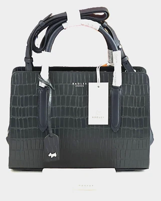 Radley Cross Body Bag Shoulder Bag Liverpool Street Ink Blue Leather RRP 229 - image 1 of 4