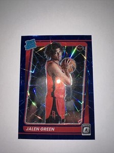 2021-22 Donruss Optic Jalen Green Blue Velocity Prizm Rookie RC #159 Rockets