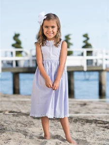 NEW Strasburg Children Beach Dress for Girls Summer 2-10 Pink Lavender White - Picture 1 of 9