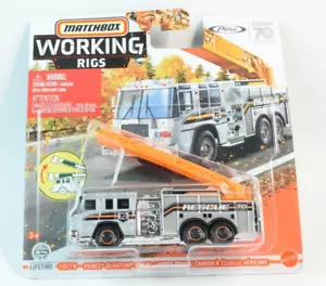 2023 MATCHBOX WORKING RIGS PIERCE QUANTUM AERIAL LADDER FIRE TRUCK RESCUE 70 - Picture 1 of 2