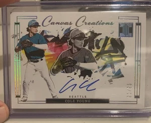 Cole Young 2024 Panini Impeccable Canvas Creations Autograph 21/25 - Bild 1 von 3