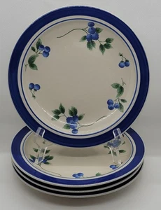 Set of 4 LL Bean BLUEBERRY 8 1/2" Salad Plates - Picture 1 of 5
