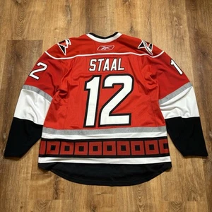 Authentic Carolina Hurricanes Eric Staal Jersey Reebok On Ice NHL 56 Fight Strap - Picture 1 of 8