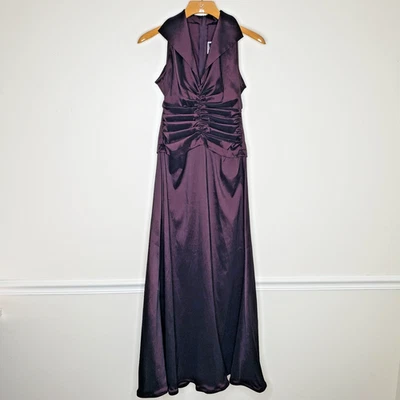 Vintage Tadashi Shoji Gown Sz 4 Sleeveless Taffeta Y2K Formal Evening Dress - Image 1 of 4